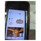 YANSUN 1-Light Boho Pendant Hanging Lamp