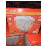 SYLVANIA soft white frosted bulbs 85 w. 1100