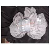 Plush throw 50in.x 60in. Gray