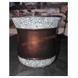 Elite Copper/Silver Waste Basket