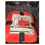 Fleece blanket orange twin size 68" x 90"