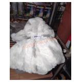 Fuzzy comfy throw white and gray blanket