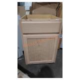 Unfinished kitchen cabinet apx 21x 34.5 x 24 in