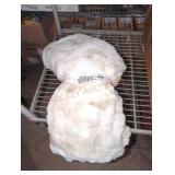 Reversible off white and light brown comfy throw