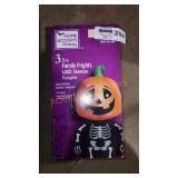 3.5 ft family flights led skeleton pumpkin