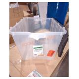 HDX Clear 12 Gal. Flip Top Storage Tote