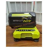 RYOBI 40V 6Ah Battery and 40V Charger