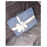 Battilo Boon knitted blanket navy 50"x60"