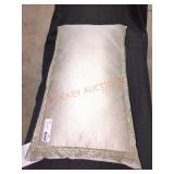 Tan and Gold Bead Throw Pillow