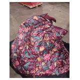 Red Floral Reversible Duvet Blanket