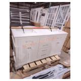 60" W x 22" D x 35" H double sink bathroom vanity