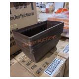 15" Brown Plastic Planters (6 Planters Total)