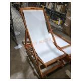 Safavieh Wood & Beige Linen Folding Sling Chair