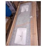 HDC Double Sink Vanity Top 61 in. W x 22 in D