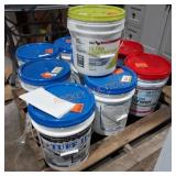 Skid lot silicone roof sealer trowel on coating