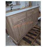 60"Wï¿½19"Dï¿½34.5"H Double Bathroom Vanity, Wood