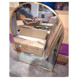 Neutypechic Gold-Framed Arch Mirror