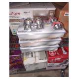 3 defiant stainless steel door lock sets with