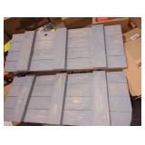 Dogberry 14" x 36" blue wooden shutters