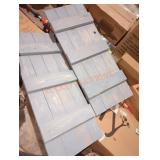 Dogberry 14" x 36" blue wooden shutters