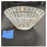 Hand cut 24% lead crystal bowl