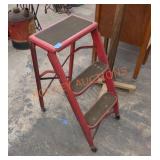 Metal folding step stool
