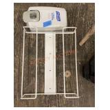 Latex glove holder, and commercial hand sanitizer