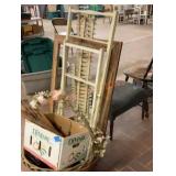 Primitive decor basket and crafting lot