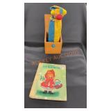 Vintage clown in a box, and Little red riding