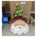 Santa holiday light fixture