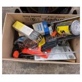 Miscellaneous garage tool box lot