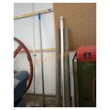Miscellaneous pipes, broom and hose attachment