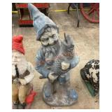 31" high cement gnome garden statue