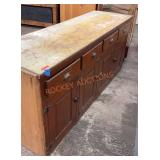 Vintage cabinetry vase, 73 inches long