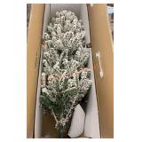 6 1/2 foot Santas Best starry light flocked micro