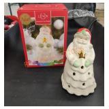Lennox season sparkle Santa lit figurine