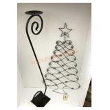 39 inch high pillar candle holder, and Christmas