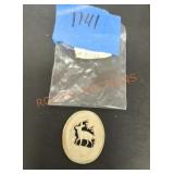 Vintage deer antler carving