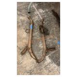 Antique metal and wood horse harness