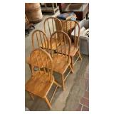 Wooden kids chairs set of 5