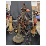 Antique hanging light fixture with plug in