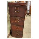 Vintage four drawer, filing cabinet 52 inches high