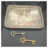 Vintage skeleton key broaches and 14-in silver
