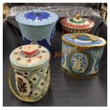 Vintage England candy and biscuit tins