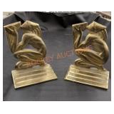 Vintage art deco cast iron stylized nude male