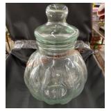 Large glass candy/cookie jar