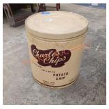 Vintage Charles chips tin