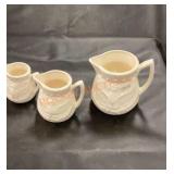 Vintage eagle ceramic measuring pitchers