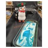 Vintage coca-cola tray and cookie jar