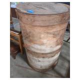 33in x 22in vintage wooden barrel